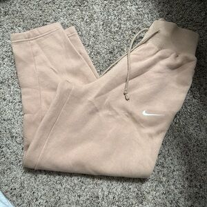 Nike Tan Joggers with Logo